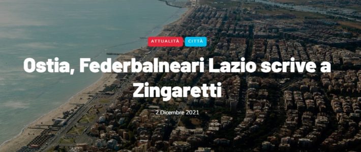 Ostia, Federbalneari Lazio scrive a Zingaretti